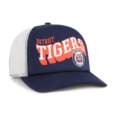 Navy Detroit Tigers '47 Meander Foam Trucker Snapback Hat
