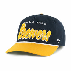 Navy Milwaukee Brewers '47 Dropshadow Rope Hitch Adjustable Hat