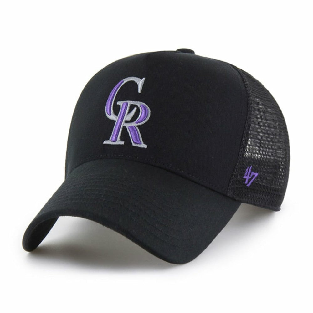 Black Colorado Rockies '47 Ballpark Offside Adjustable Trucker Hat