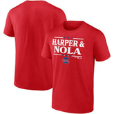 Red Aaron Nola & Bryce Harper Philadelphia Phillies Election Team T-Shirt