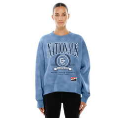Blue Washington Nationals New Era Women's 2025 City Connect Pullover Sweatshirt