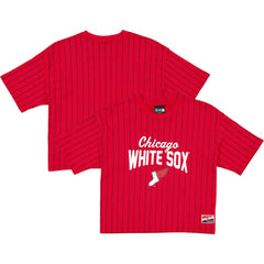 Red/Black Chicago White Sox New Era Women's 2025 City Connect Pinstripe T-Shirt