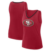 Logo Athletic Women's Plus Size Stellar Win V-Neck Tank Top - San Francisco 49ers Tops