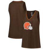 Logo Athletic Women's Plus Size Stellar Win V-Neck Tank Top - Cleveland Browns Tops