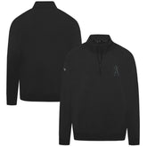 Black Los Angeles Angels Levelwear Murray Nightfall Quarter-Zip Top