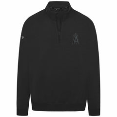Black Los Angeles Angels Levelwear Murray Nightfall Quarter-Zip Top