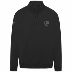 Black Milwaukee Brewers Levelwear Murray Nightfall Quarter-Zip Top