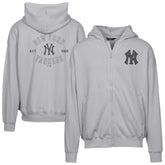 Gray New York Yankees Levelwear Uphill Abyssal Full-Zip Hoodie