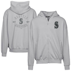 Gray Seattle Mariners Levelwear Uphill Abyssal Full-Zip Hoodie