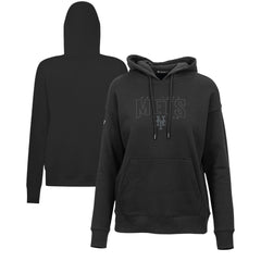 Black New York Mets Levelwear Women's Adorn Darkmoon Pullover Hoodie