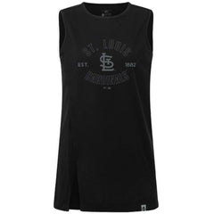Black St. Louis Cardinals Levelwear Women's Influx Abyssal Tank Top
