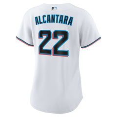 White Sandy Alcantara Miami Marlins Nike Women's Home Replica Player Jersey