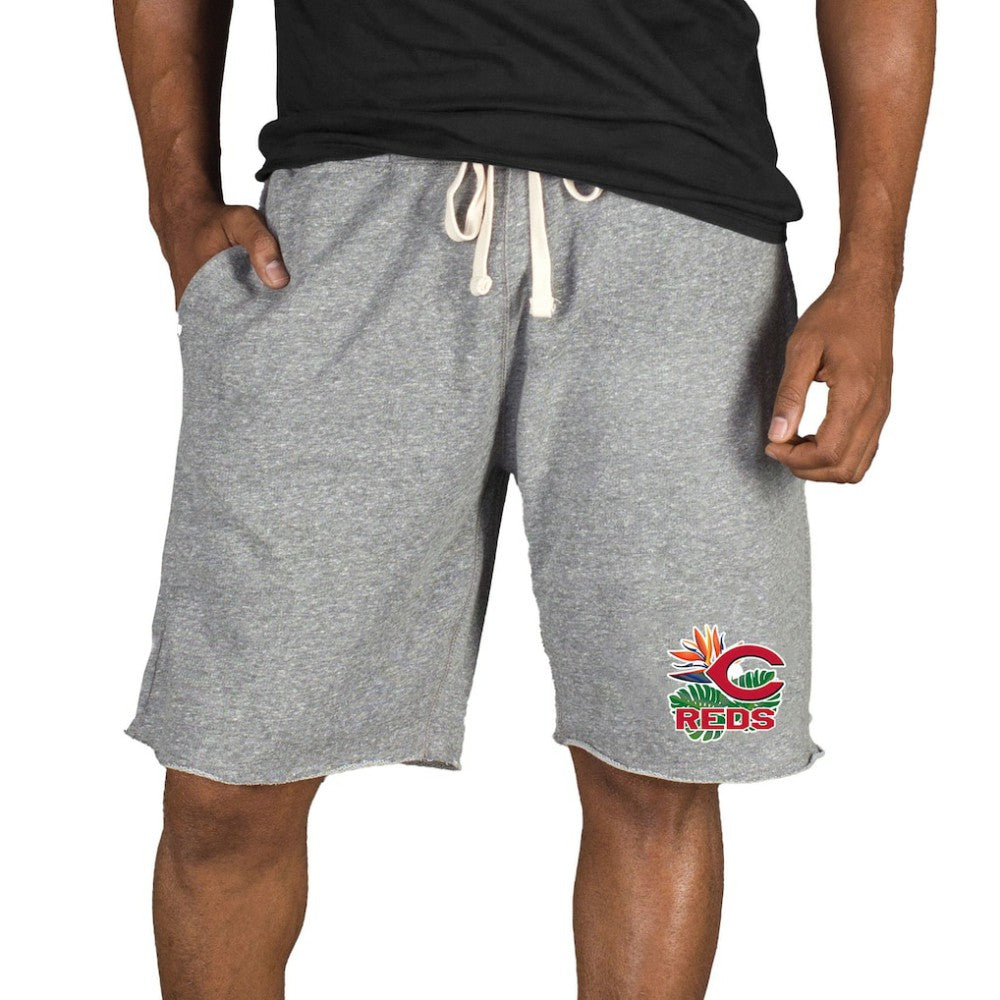 Gray Cincinnati Reds Concepts Sport Mainstream Tri-Blend Shorts