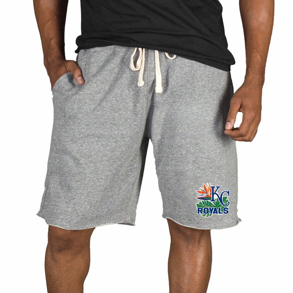 Gray Kansas City Royals Concepts Sport Mainstream Tri-Blend Shorts