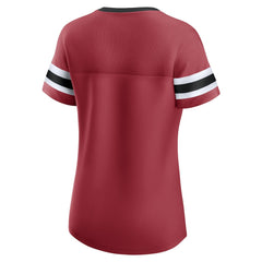 Women's Iconic Bling Athena Lace-Up V-Neck T-Shirt - Arizona Cardinals T-shirts