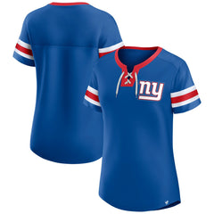 Women's Bling Athena Jersey Style Lace-up T-Shirt - New York Giants T-shirts