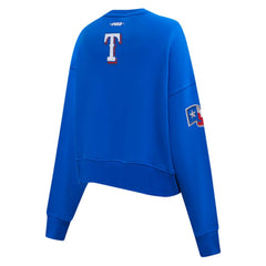 Royal Texas Rangers Pro Standard Women's Game Day Classics Crewneck Pullover Sweatshirt