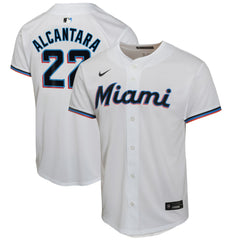 White Sandy Alcantara Miami Marlins Nike Youth Home Game Player Jersey