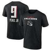 Michael Penix Jr. Name & Number Team Wordmark T-Shirt - Atlanta Falcons T-shirts