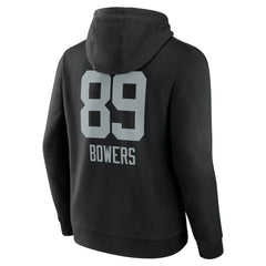 Brock Bowers Name & Number Team Wordmark Pullover Hoodie - Las Vegas Raiders Hoodies
