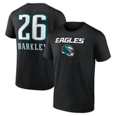 Saquon Barkley Name & Number Team Wordmark T-Shirt - Philadelphia Eagles T-shirts
