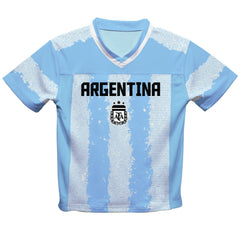 Lionel Messi Argentina National Team Vive La Fete Youth Painted Stripes Football Jersey
