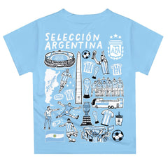 Argentina National Team Vive La Fete Youth Impressions Artwork T-Shirt
