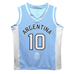 Lionel Messi Argentina National Team Vive La Fete Mesh Basketball Jersey