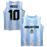Lionel Messi Argentina National Team Vive La Fete Mesh Basketball Jersey