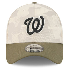 Light Beige/Olive Washington Nationals New Era 2025 Armed Forces Day 39THIRTY Flex Hat