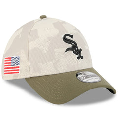 Light Beige/Olive Chicago White Sox New Era 2025 Armed Forces Day 39THIRTY Flex Hat