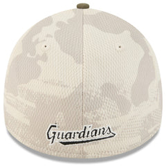 Light Beige/Olive Cleveland Guardians New Era 2025 Armed Forces Day 39THIRTY Flex Hat