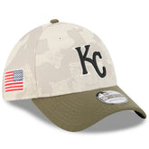 Light Beige/Olive Kansas City Royals New Era 2025 Armed Forces Day 39THIRTY Flex Hat