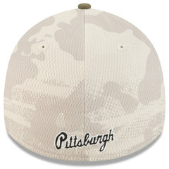 Light Beige/Olive Pittsburgh Pirates New Era 2025 Armed Forces Day 39THIRTY Flex Hat