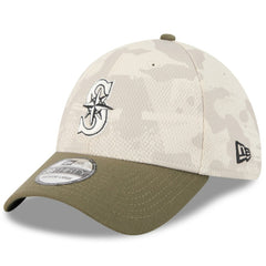 Light Beige/Olive Seattle Mariners New Era 2025 Armed Forces Day 39THIRTY Flex Hat