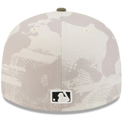 Light Beige/Olive Miami Marlins New Era 2025 Armed Forces Day 59FIFTY Fitted Hat