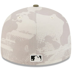 Light Beige/Olive Milwaukee Brewers New Era 2025 Armed Forces Day 59FIFTY Fitted Hat