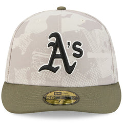 Light Beige/Olive Athletics New Era 2025 Armed Forces Day 59FIFTY Fitted Hat