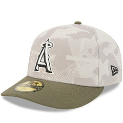 Light Beige/Olive Los Angeles Angels New Era 2025 Armed Forces Day 59FIFTY Fitted Hat