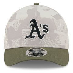 Light Beige/Olive Athletics New Era 2025 Armed Forces Day 9FORTY M-Crown A-Frame Adjustable Hat