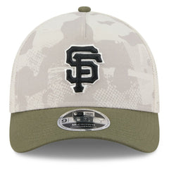 Light Beige/Olive San Francisco Giants New Era 2025 Armed Forces Day 9FORTY M-Crown A-Frame Adjustable Hat