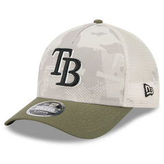 Light Beige/Olive Tampa Bay Rays New Era 2025 Armed Forces Day 9FORTY M-Crown A-Frame Adjustable Hat