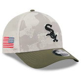 Light Beige/Olive Chicago White Sox New Era 2025 Armed Forces Day 9FORTY M-Crown A-Frame Adjustable Hat