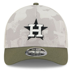 Light Beige/Olive Houston Astros New Era 2025 Armed Forces Day 9FORTY M-Crown A-Frame Adjustable Hat