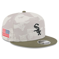 Light Beige/Olive Chicago White Sox New Era 2025 Armed Forces Day Split Panel 9FIFTY Snapback Hat