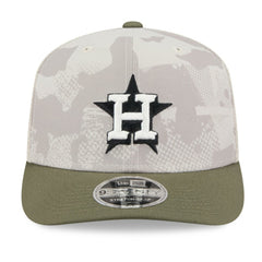 Light Beige/Olive Houston Astros New Era 2025 Armed Forces Day 9SEVENTY Stretch-Snap Hat
