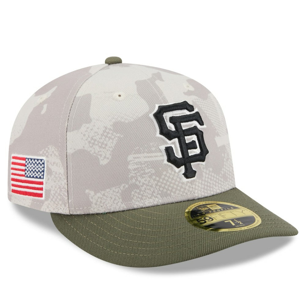Light Beige/Olive San Francisco Giants New Era 2025 Armed Forces Day Low Profile 59FIFTY Fitted Hat