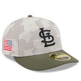 Light Beige/Olive St. Louis Cardinals New Era 2025 Armed Forces Day Low Profile 59FIFTY Fitted Hat