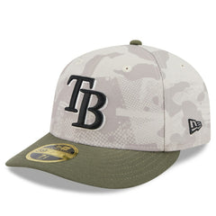 Light Beige/Olive Tampa Bay Rays New Era 2025 Armed Forces Day Low Profile 59FIFTY Fitted Hat