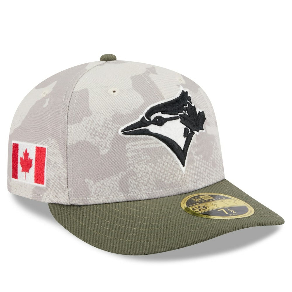 Light Beige/Olive Toronto Blue Jays New Era 2025 Armed Forces Day Low Profile 59FIFTY Fitted Hat